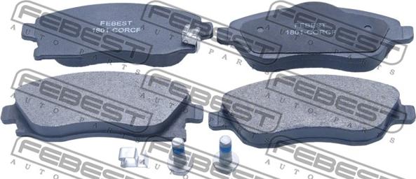 Febest 1801-CORCF - Brake Pad Set, disc brake autospares.lv