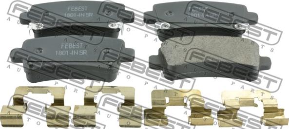 Febest 1801-INSR - Brake Pad Set, disc brake autospares.lv