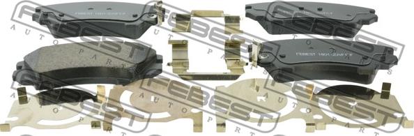 Febest 1801-ZAFCF - Brake Pad Set, disc brake autospares.lv