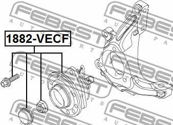 Febest 1882-VECF - Wheel Hub autospares.lv