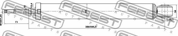 Febest 12655685R - Shock Absorber autospares.lv