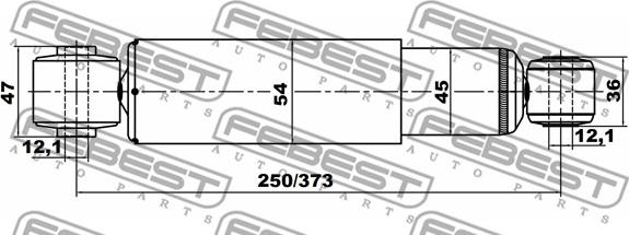 Febest 12650901R - Shock Absorber autospares.lv