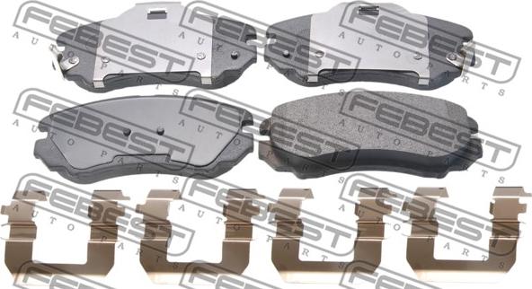 Febest 1201-ELANF - Brake Pad Set, disc brake autospares.lv