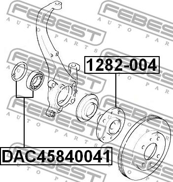 Febest DAC45840041 - Wheel Bearing autospares.lv