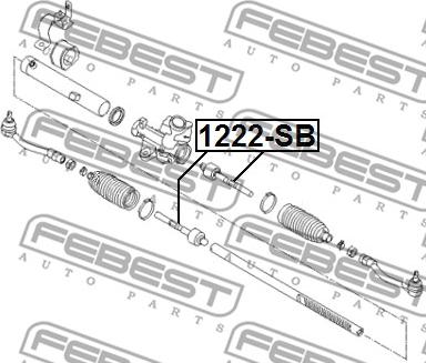 Febest 1222-SB - Inner Tie Rod, Axle Joint autospares.lv