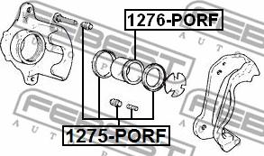 Febest 1275-PORF - Repair Kit, brake caliper autospares.lv
