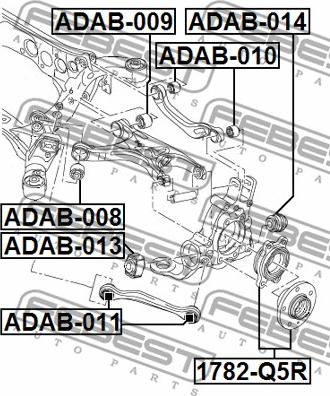 Febest ADAB-010 - Bush of Control / Trailing Arm autospares.lv