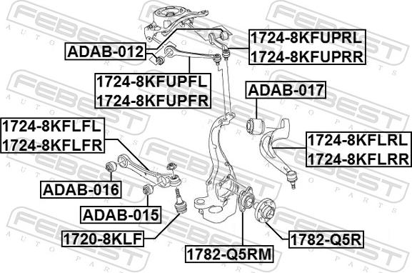 Febest 1724-8KFLFL - Track Control Arm autospares.lv