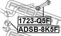 Febest ADSB-8K5F - Bearing Bush, stabiliser autospares.lv