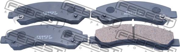 Febest 3001-F1F - Brake Pad Set, disc brake autospares.lv