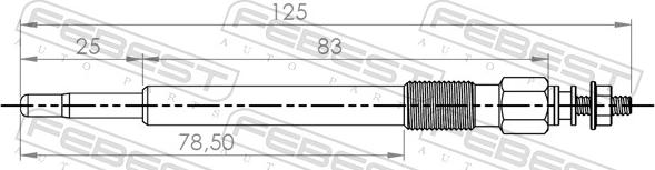 Febest 29642-002 - Glow Plug autospares.lv