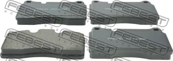 Febest 2901-RRIIIF - Brake Pad Set, disc brake autospares.lv