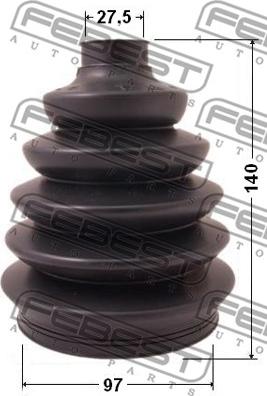 Febest 2917P-DIIIF - Bellow, drive shaft autospares.lv