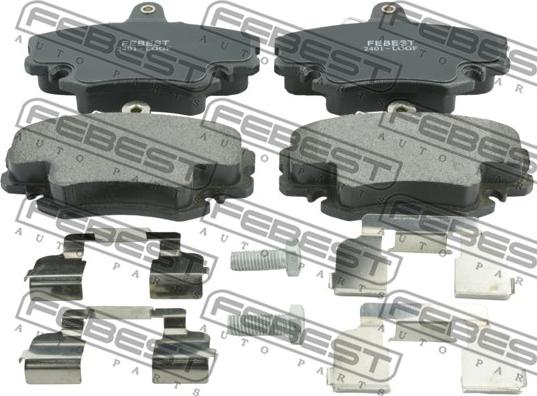 Febest 2401-LOGF - Brake Pad Set, disc brake autospares.lv