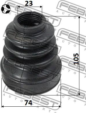 Febest 2415-KANGIIT - Bellow, drive shaft autospares.lv