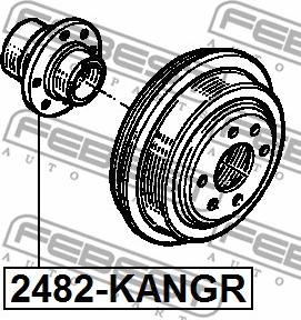 Febest 2482-KANGR - Wheel Hub autospares.lv