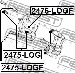 Febest 2476-LOGF - Piston, brake caliper autospares.lv