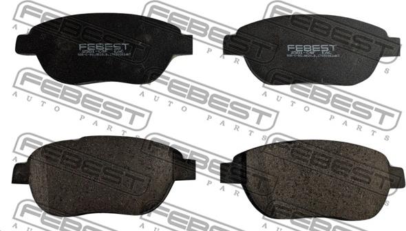 Febest 2501-C4F - Brake Pad Set, disc brake autospares.lv