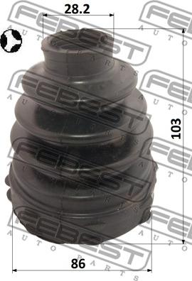 Febest 2515-BOX3DT - Bellow, drive shaft autospares.lv