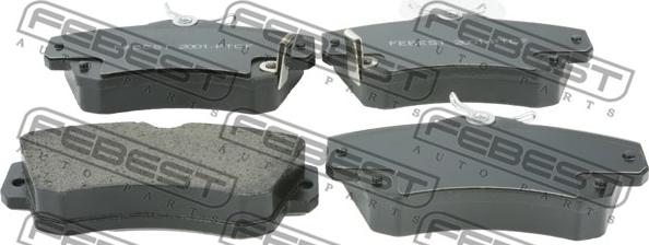 Febest 2001-PTCF - Brake Pad Set, disc brake autospares.lv