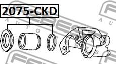 Febest 2075-CKDR - Repair Kit, brake caliper autospares.lv