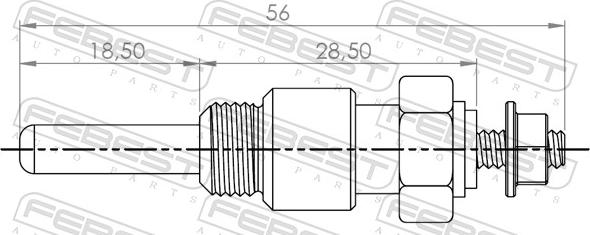 Febest 21642-002 - Glow Plug, auxiliary heater autospares.lv