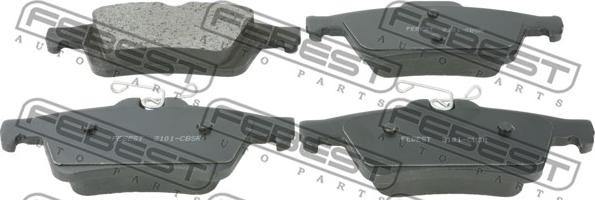 Febest 2101-CBSR - Brake Pad Set, disc brake autospares.lv