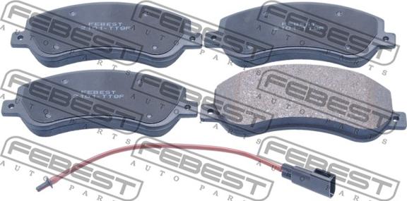 Febest 2101-TT9F - Brake Pad Set, disc brake autospares.lv