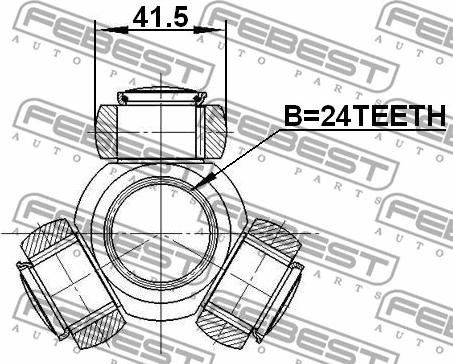 Febest 2116-TC718TDCI - Tripod Hub, drive shaft autospares.lv