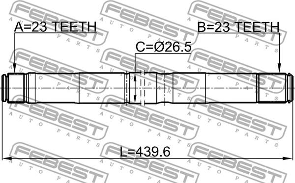 Febest 2112-FOCIIRH - Drive Shaft autospares.lv