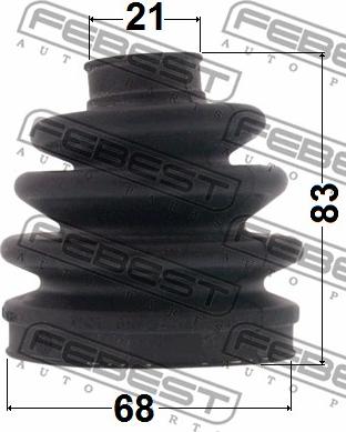 Febest 2117-CBK - Bellow, drive shaft autospares.lv