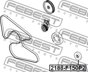 Febest 2188-F150P2 - Pulley, v-ribbed belt autospares.lv