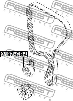 Febest 2187-CB4 - Tensioner Pulley, timing belt autospares.lv