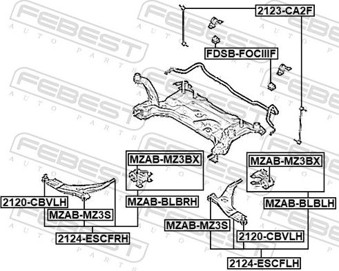 Febest 2124-ESCFLH - Track Control Arm autospares.lv