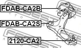 Febest FDAB-CA2S - Bush of Control / Trailing Arm autospares.lv