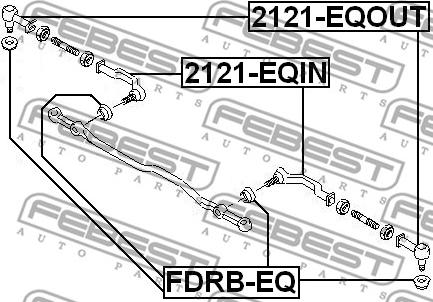 Febest 2121-EQOUT - Tie Rod End autospares.lv