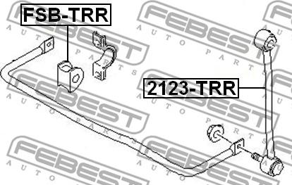 Febest 2123-TRR - Rod / Strut, stabiliser autospares.lv