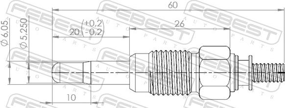 Febest 23642-002 - Glow Plug autospares.lv