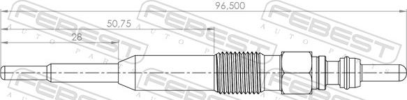 Febest 23642-007 - Glow Plug autospares.lv