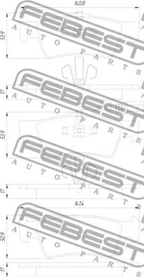 Febest 2301-7HR - Brake Pad Set, disc brake autospares.lv