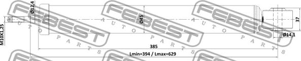 Febest 23110-005R - Shock Absorber autospares.lv