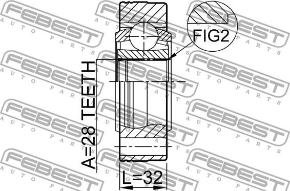 Febest 2311-8103 - Joint Kit, drive shaft autospares.lv