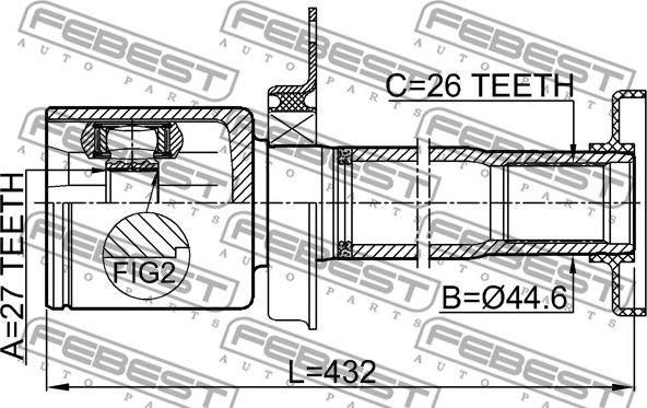 Febest 2311-TR5RH - Joint Kit, drive shaft autospares.lv