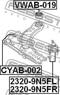 Febest 2320-9N5FL - Ball Joint autospares.lv