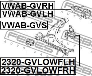 Febest 2320-GVLOWFRH - Ball Joint autospares.lv