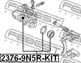 Febest 2376-9N5R-KIT - Repair Kit, brake caliper autospares.lv