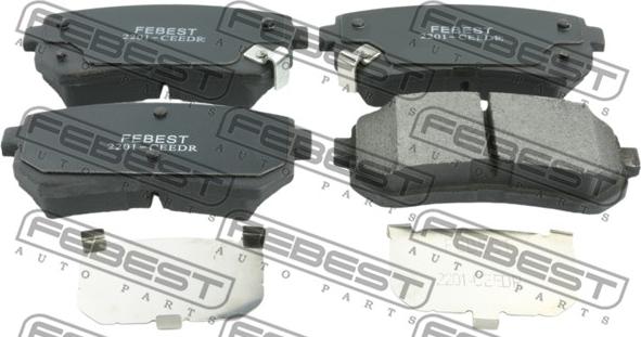 Febest 2201-CEEDR - Brake Pad Set, disc brake autospares.lv