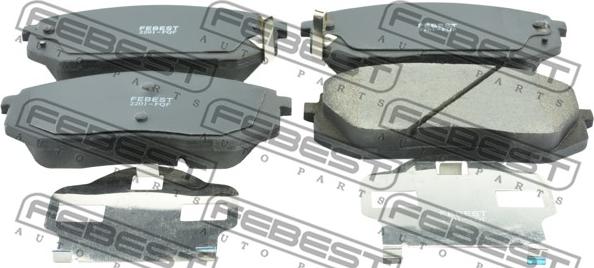 Febest 2201-FQF - Brake Pad Set, disc brake autospares.lv
