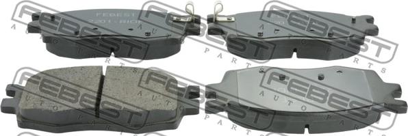 Febest 2201-RIOF - Brake Pad Set, disc brake autospares.lv