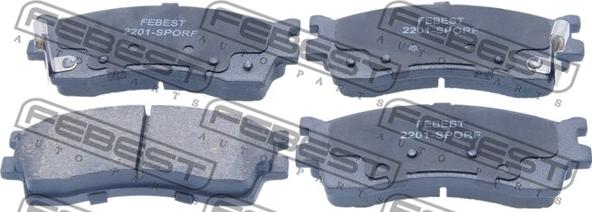 Febest 2201-SPORF - Brake Pad Set, disc brake autospares.lv